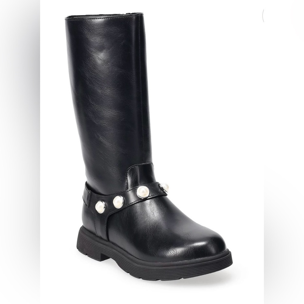 Sonoma Girl’s Black Pearl-Accent Boot for Size 4